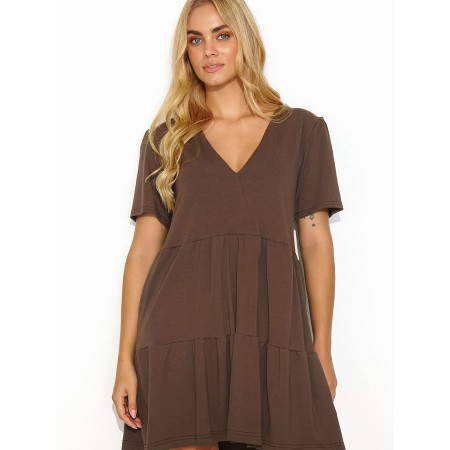 Robe de jour model 192950 Makadamia